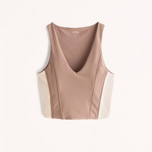 Abercrombie & Fitch YPB Tan and Cream Workout Sports Bra